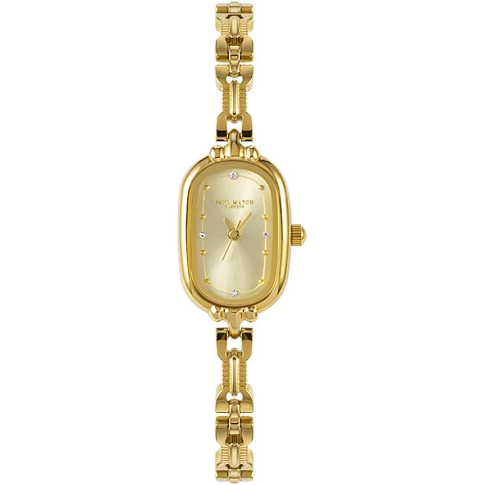 CARLIEN Dames Vintage Petite schakelband goud Dainty horloge