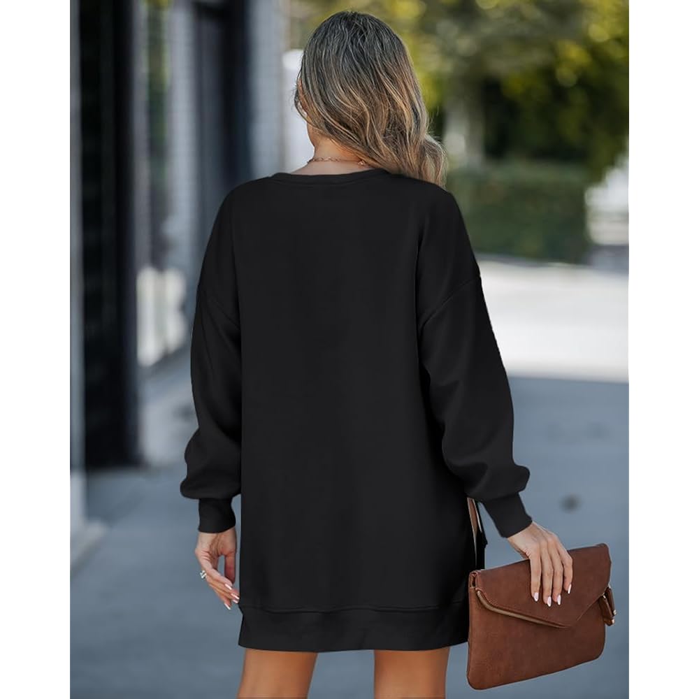 CHICME Dames Long Sleeve Zipper Slit oversized sweatshirt - Image 5