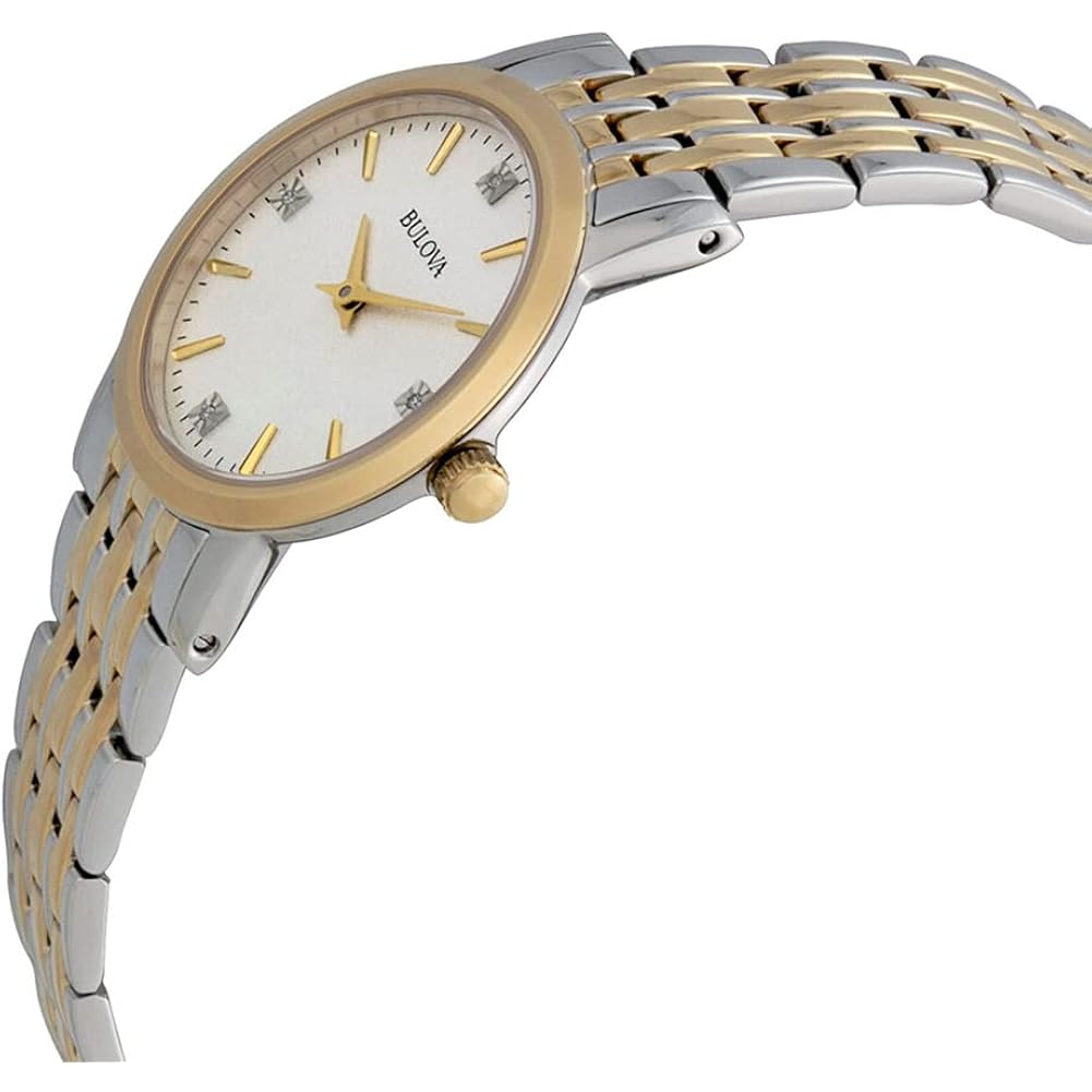 Bulova Classic quartz Ladies horloge, roestvrij staal Diamond - Image 4