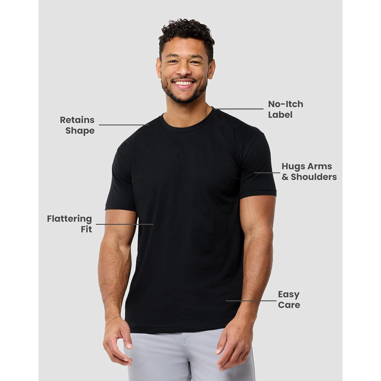 Heren t-shirt ronde hals basic comfort dagelijks 2 - Image 2