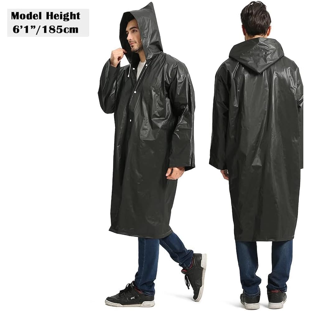 Opret 2 Pack Raincoats for Adults Reusable, EVA - Image 6