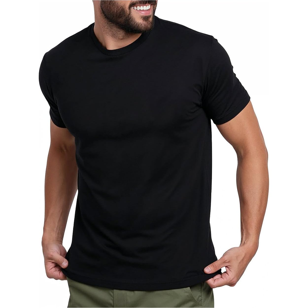 Heren t-shirt ronde hals basic comfort dagelijks 2