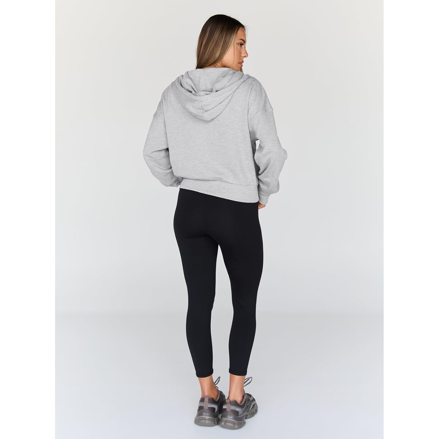 Trendy Queen hoodie for Dames Full rits cropped - Image 5