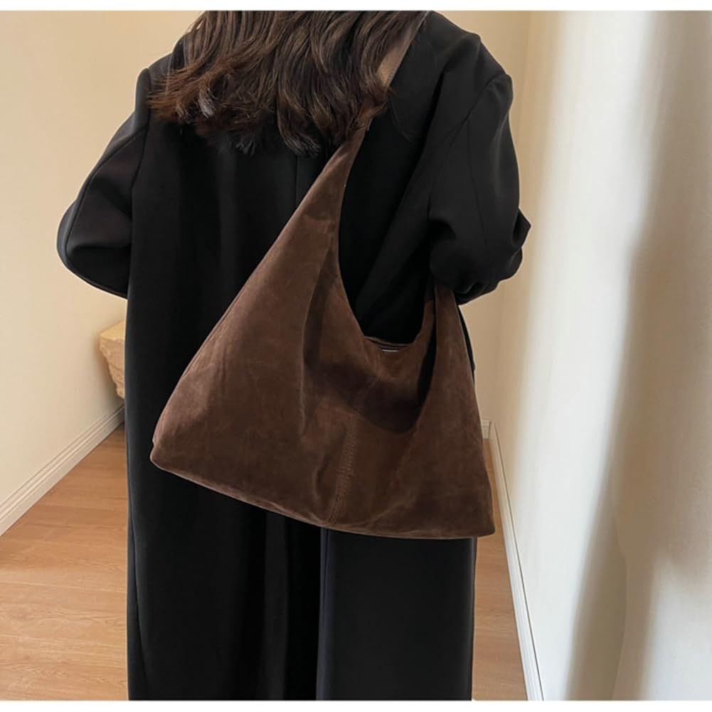 Trendy suède Crescent schoudertas Dames tote Bag Satchels - Image 2