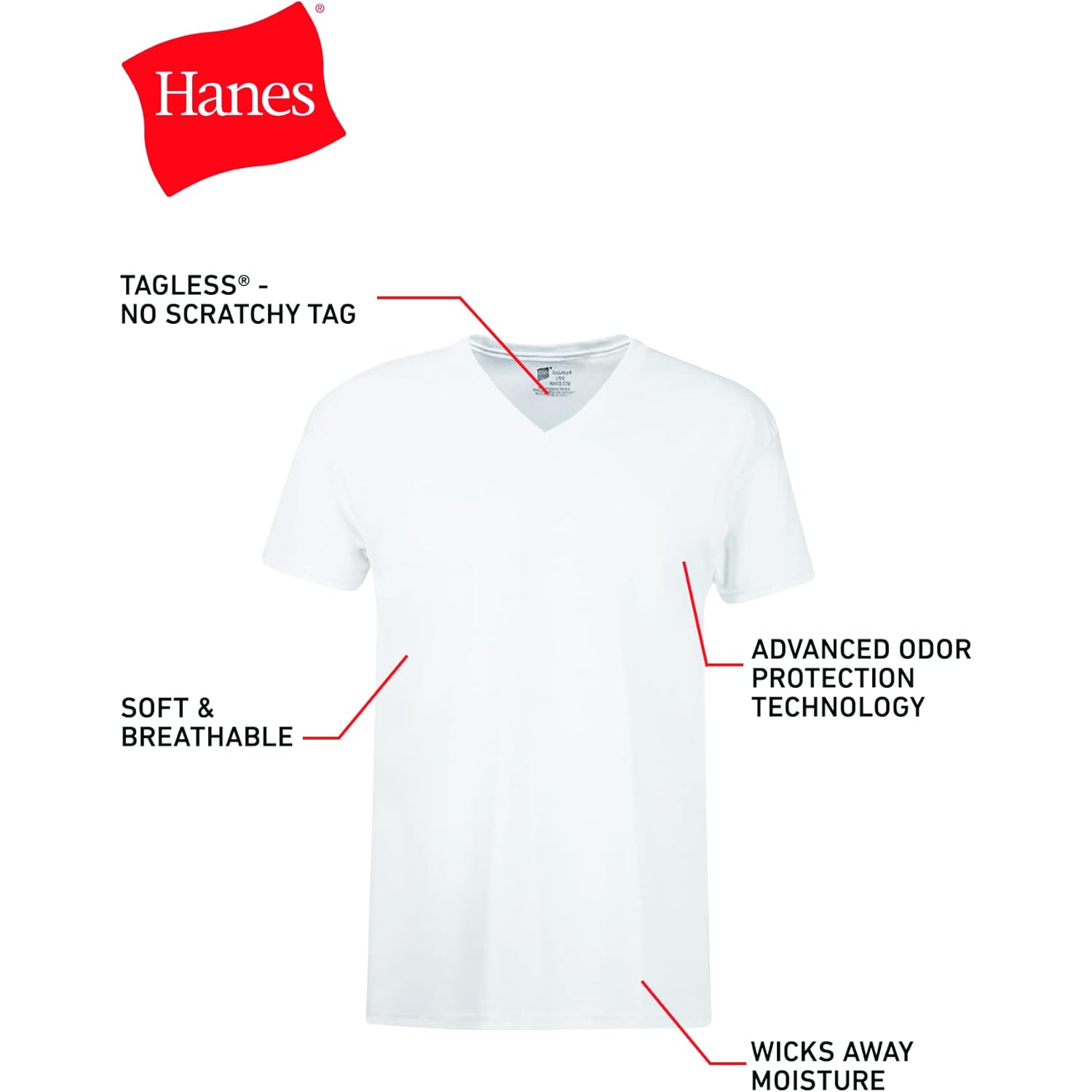 Heren t-shirt v-hals wit basic comfort dagelijks - Image 6
