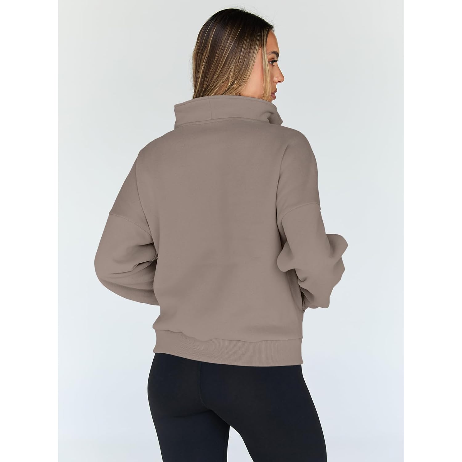 Trendy Queen Dames sweatshirt Quarter halve rits pullover - Image 4