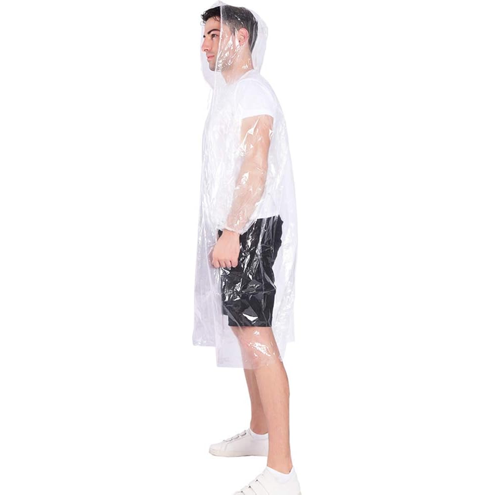 Regen Ponchos,with Drawstring capuchon (10 Pack) Emergency Disposable - Image 5