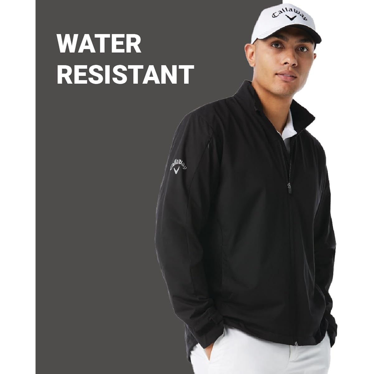 Callaway Heren’s lang Sleeve Full-rits Wind jas, Wind - Image 5