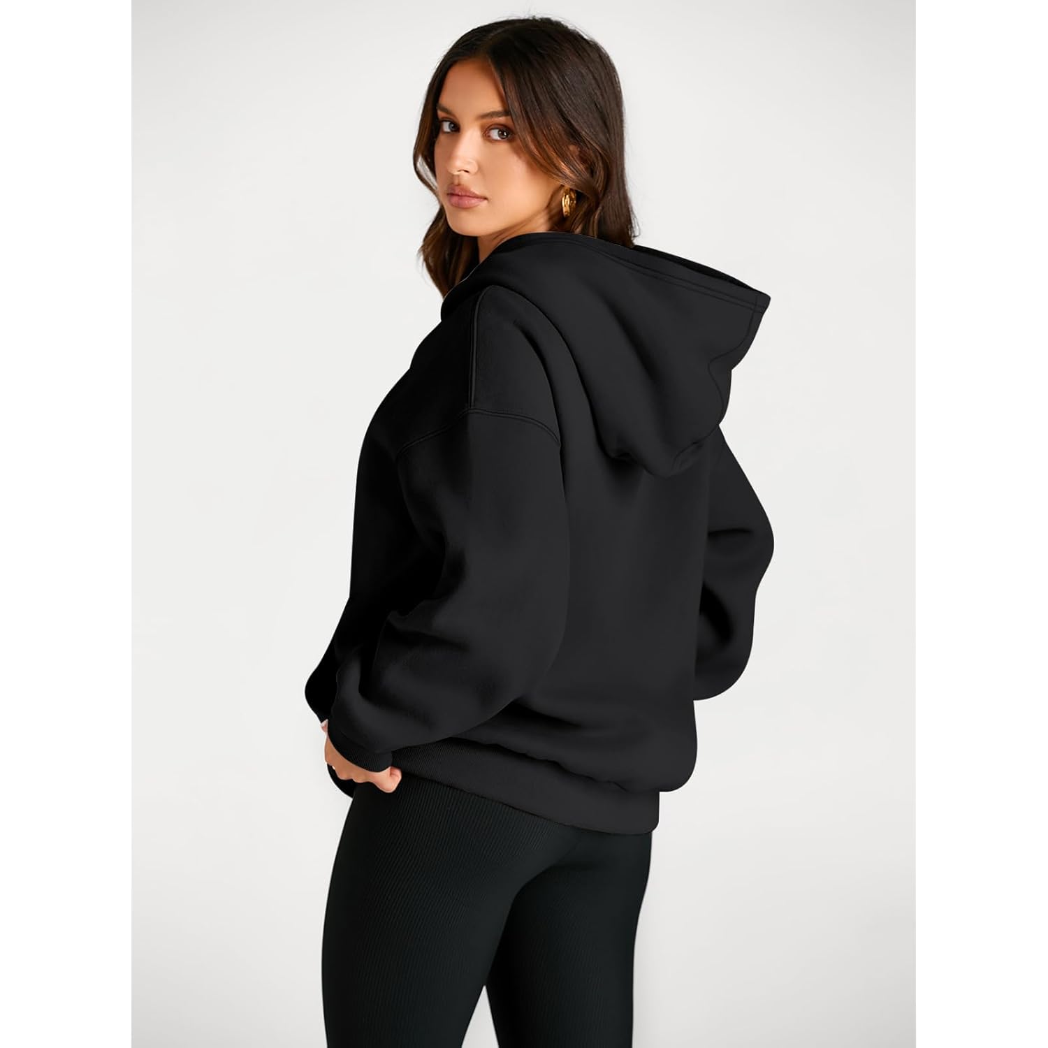 Trendy Queen Dames oversized hoodie fleece sweatshirt Fall - Image 4