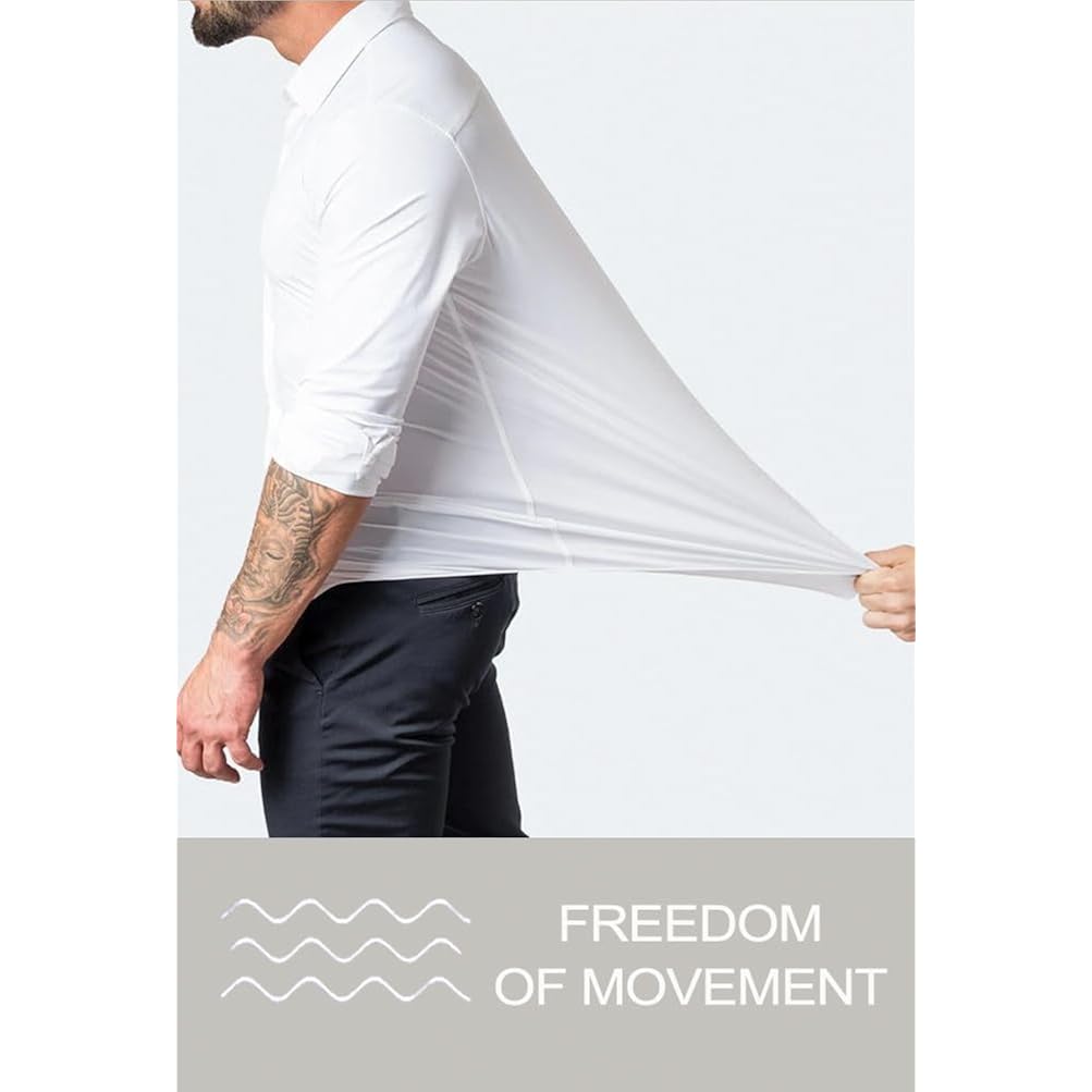 Heren overhemd lange mouw slim basic comfort dagelijks - Image 4