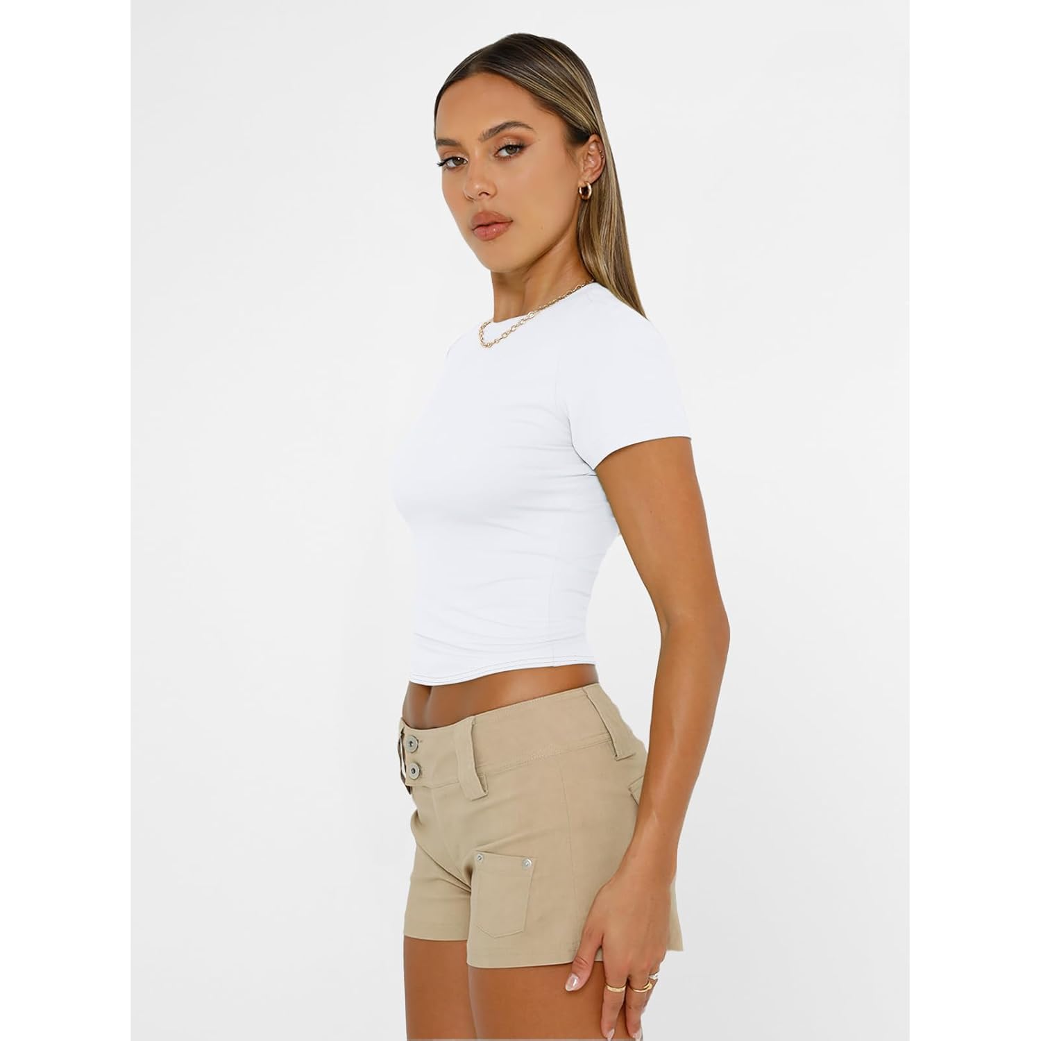 Trendy Queen Dames Basic T shirt Summer top - Image 4