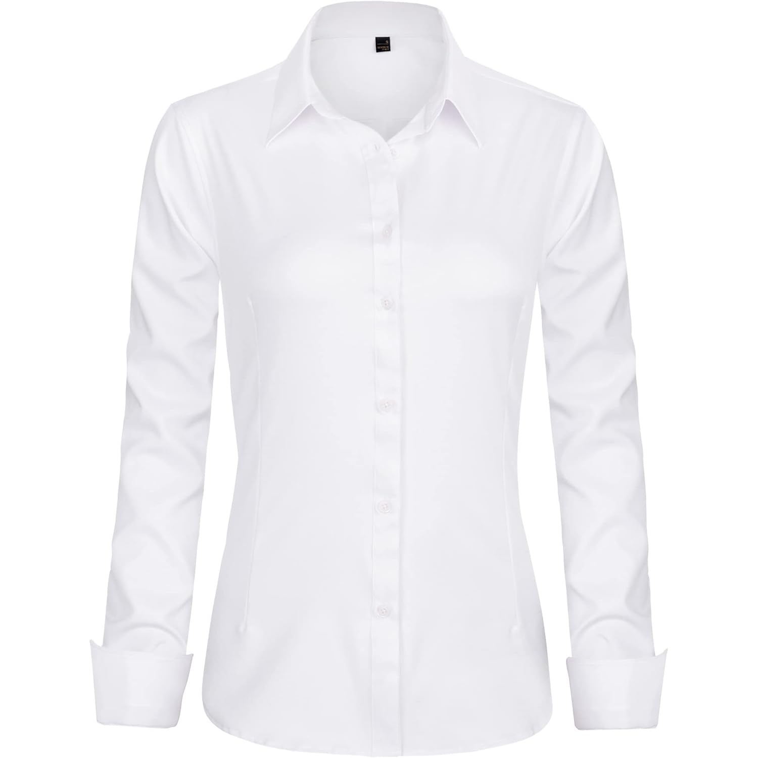 J.VER Dames Dress shirt lange mouw doorknoop shirt