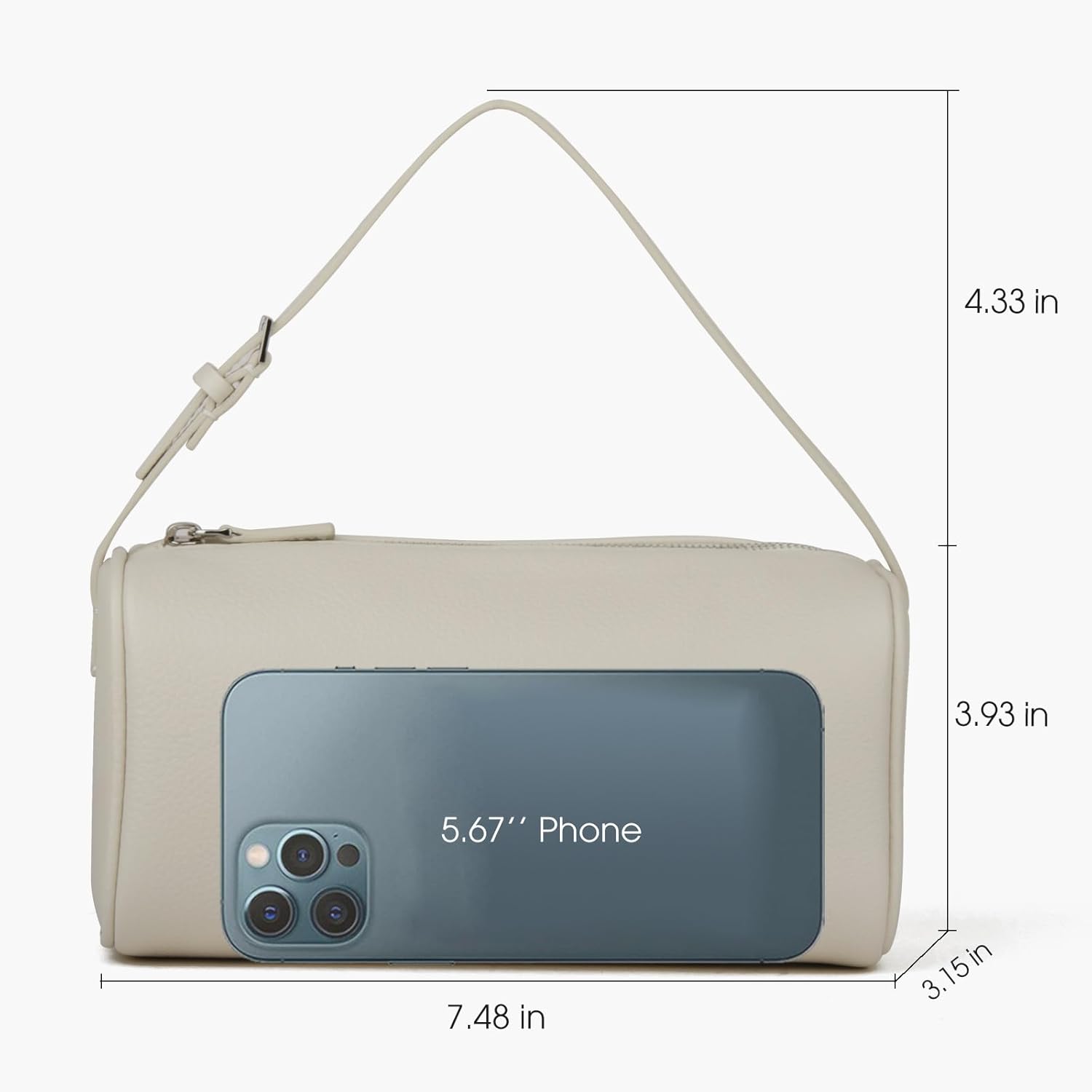 Premium Full-Grained leer crossbody Purses for Dames, Hobo - Image 2