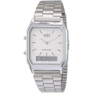 Casio - heren horloge - aq230a7d, zilver, core