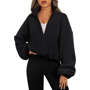 AUTOMET Dames fleece Jackets rits oversized sweatshirt Winter