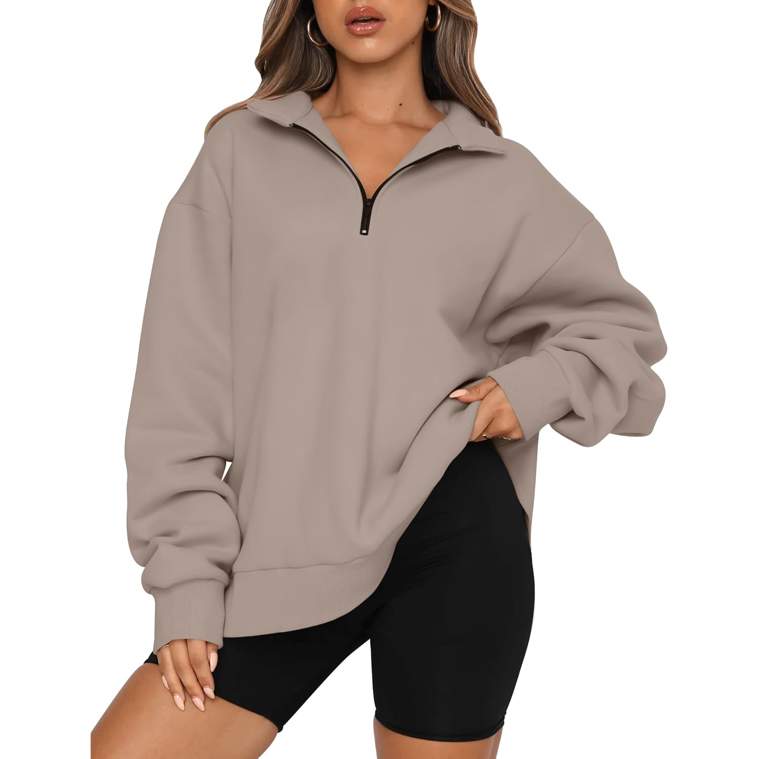 Trendy Queen Dames oversized sweatshirt Fall Sweaters Fashion