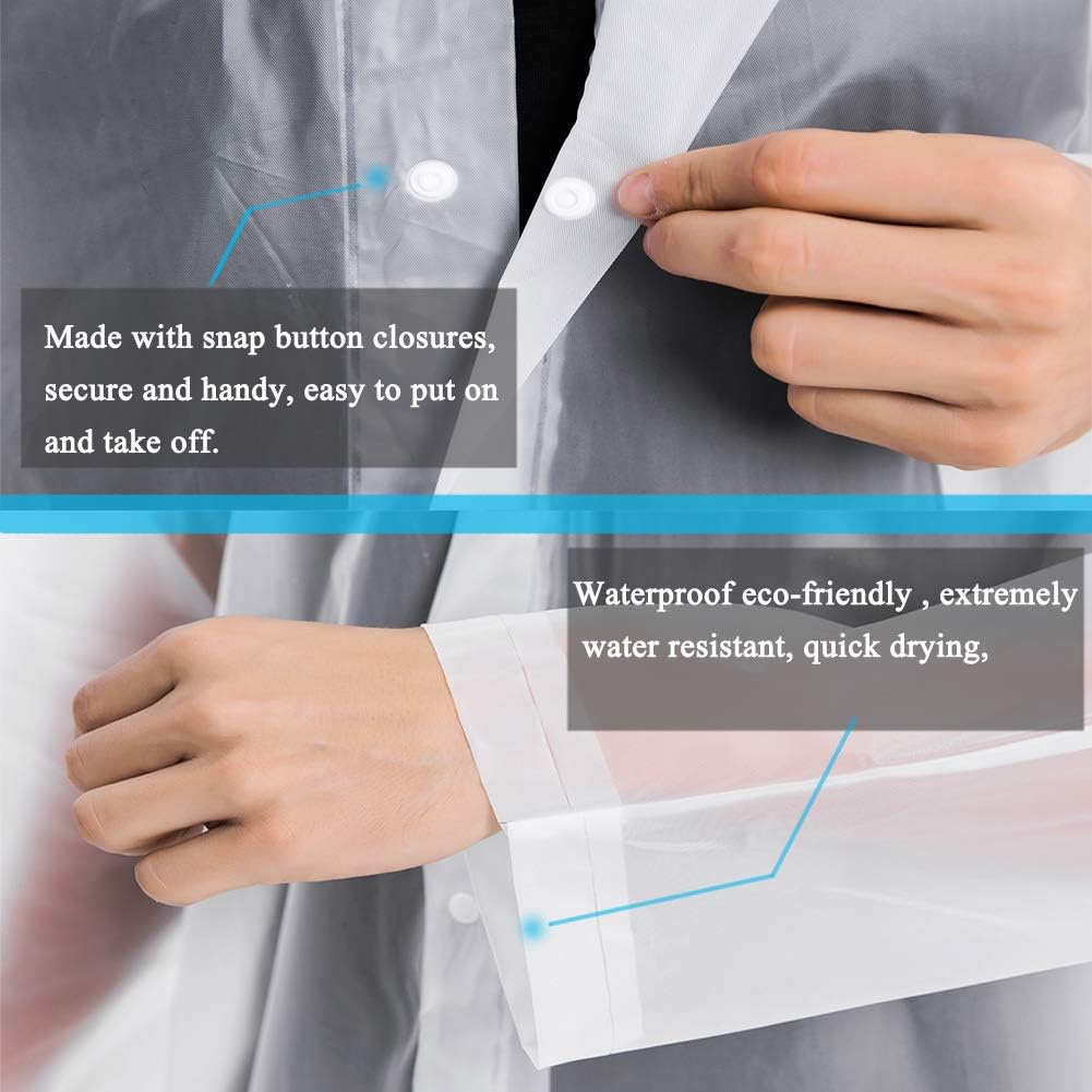 Regen mantels (2 Pack) - Reusable EVA regen - Image 5