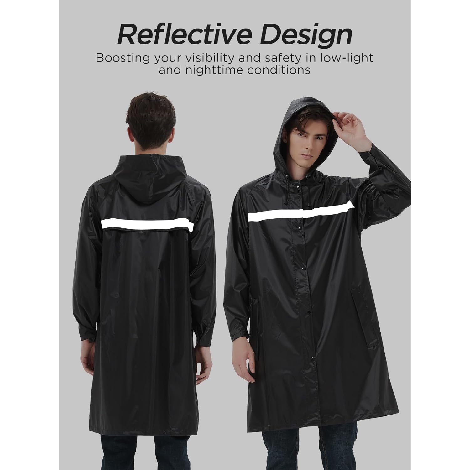 Heren lang Safety regen mantels with Air Vents - Image 2