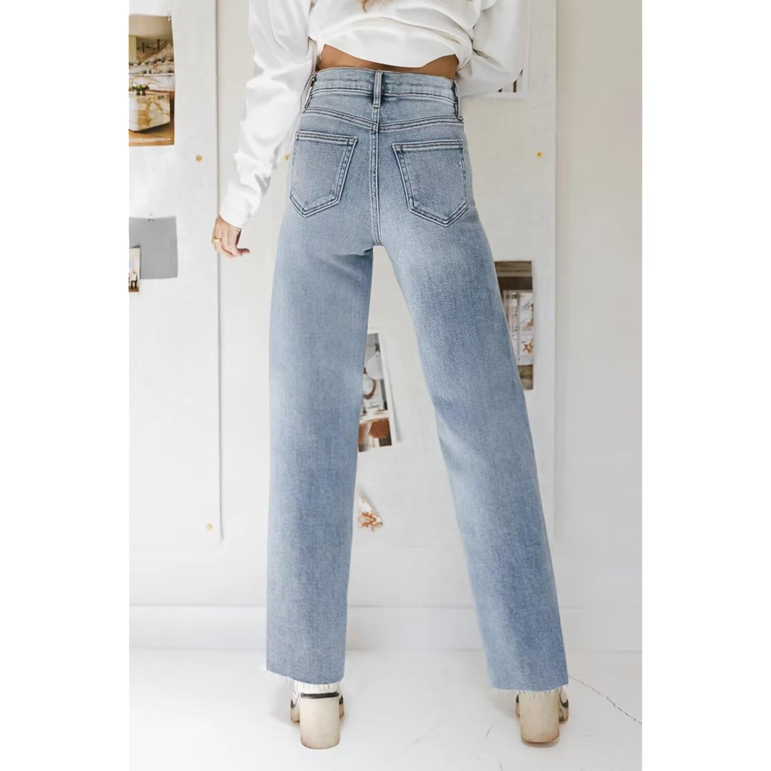 KDF straight Leg jeans for Dames high-waist jeans - Image 3