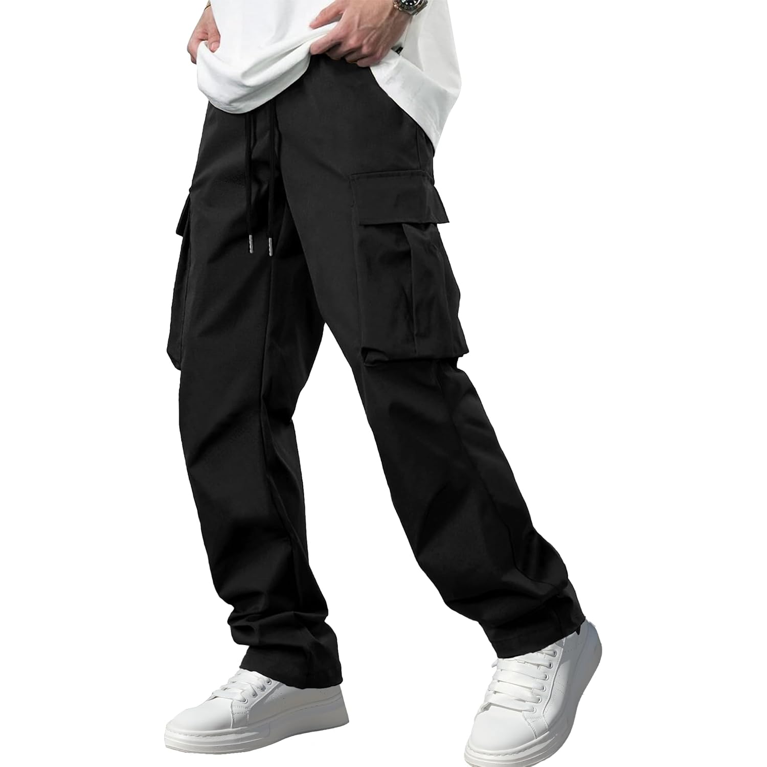Comdecevis Heren Casual Cargo Pants Workout jogger stretch