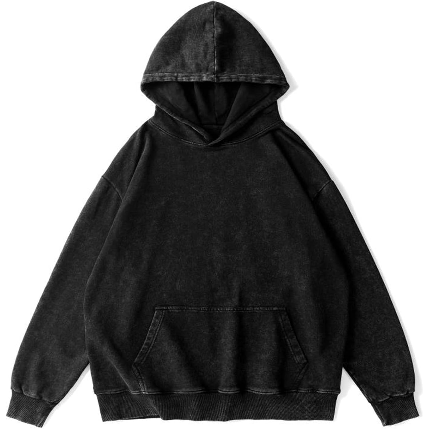 Heren oversized Hoodie Heren Vintage Cotton Casual Hooded sweatshirt Trendy Baggy basic - Image 2
