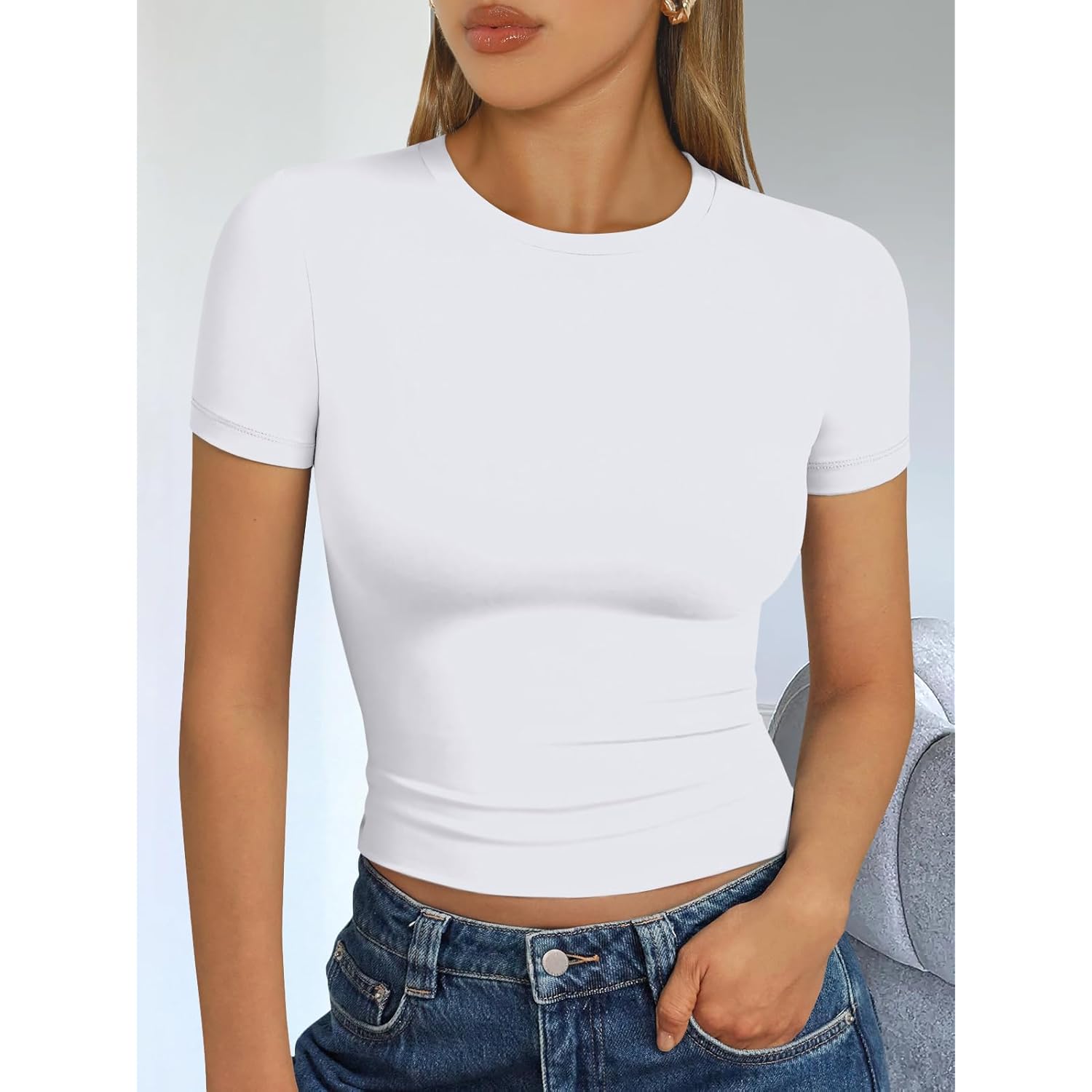 Trendy Queen Dames Basic T shirt Summer top - Image 6