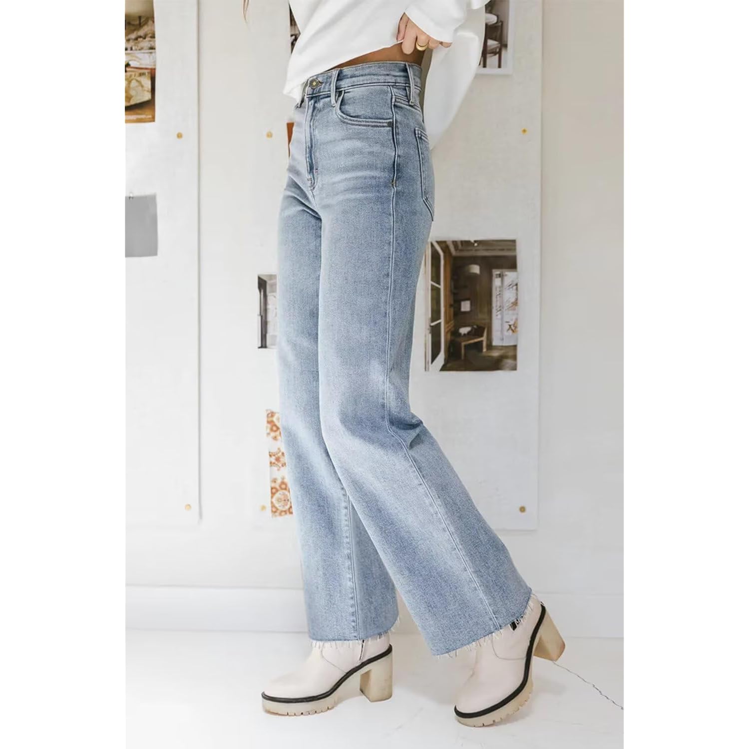 KDF straight Leg jeans for Dames high-waist jeans - Image 2