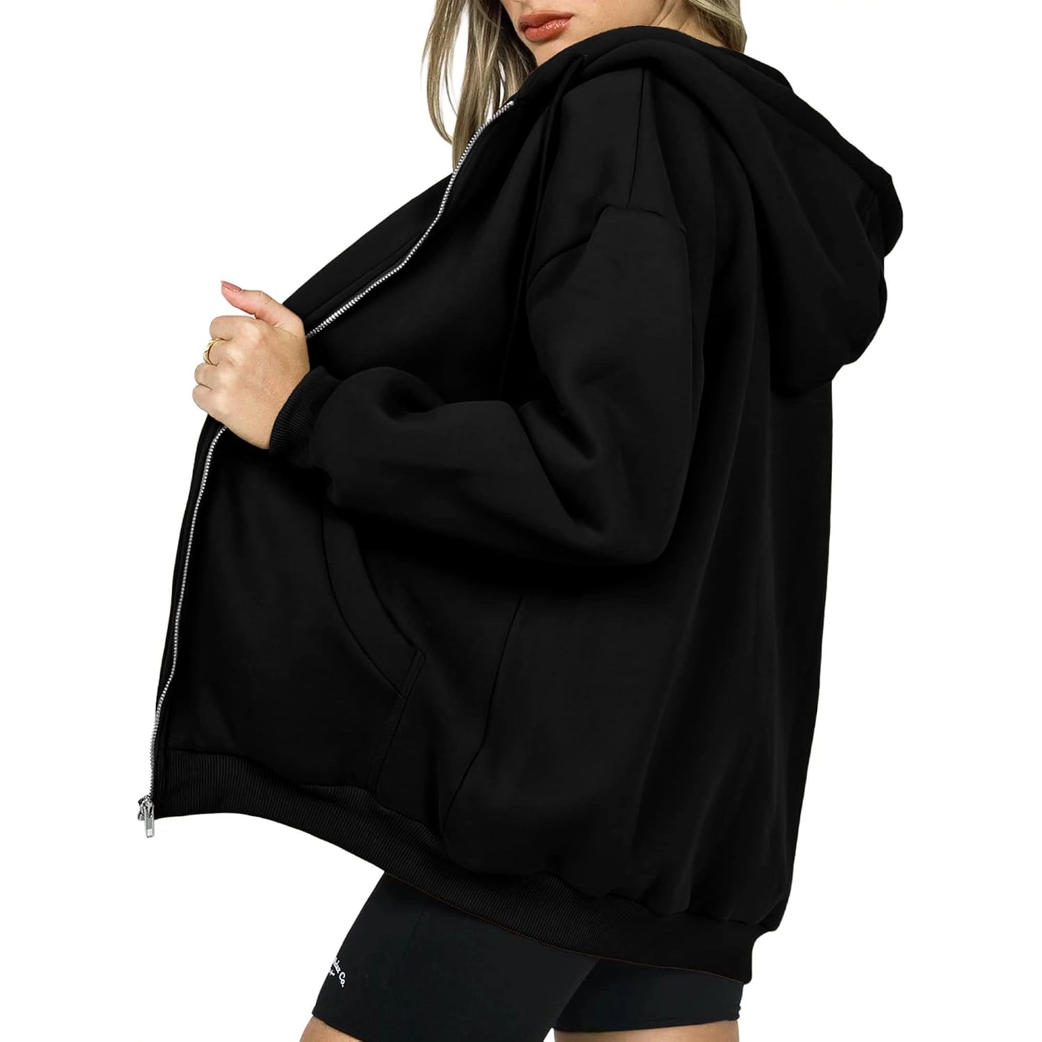 PRETTYGARDEN Dames 2025 rits Y2K hoodie Casual Long - Image 7