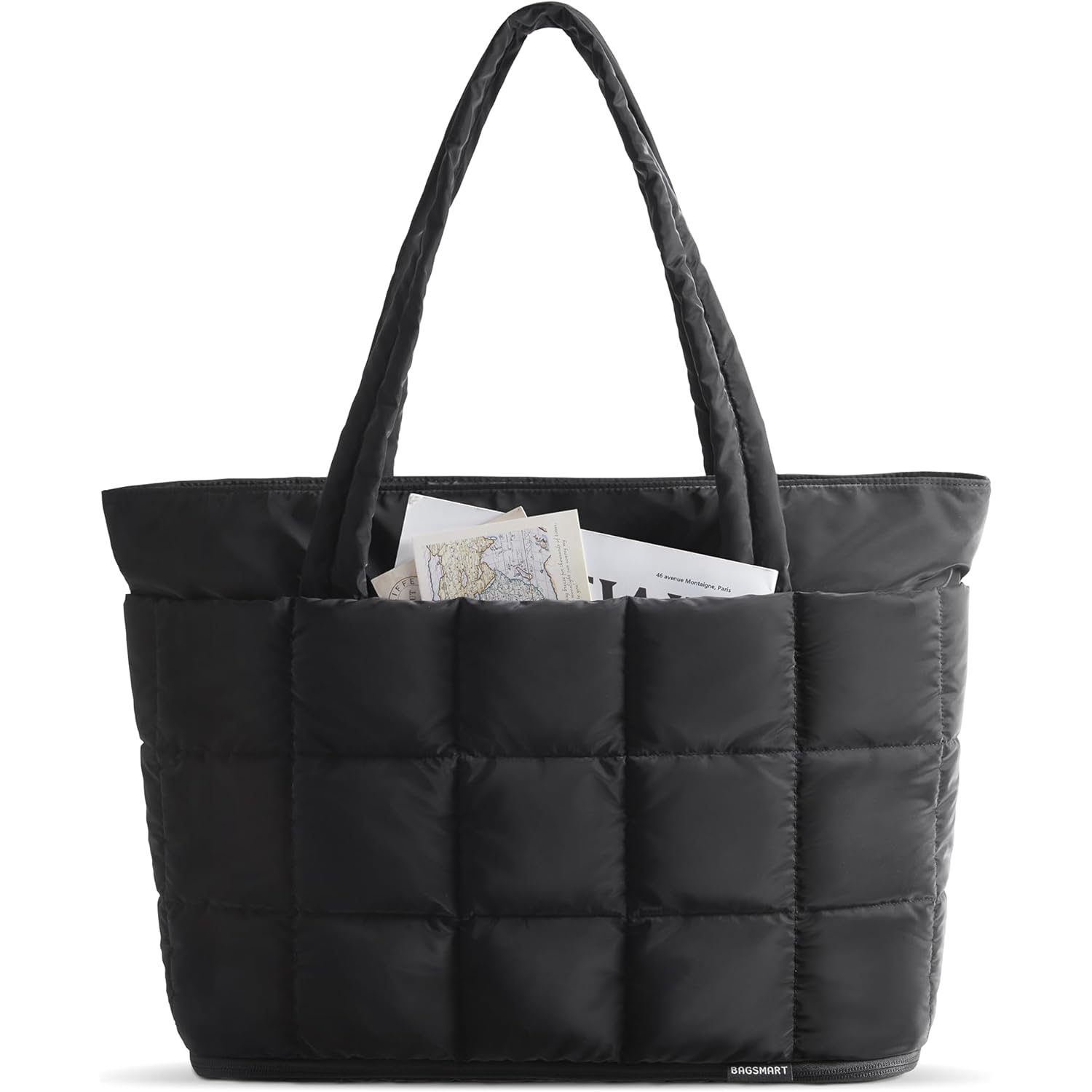 BAGSMART Expandable tote Bag for Dames, Puffer Work