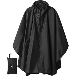 SaphiRose Unisex regen Poncho regenjas capuchon for Adults