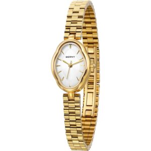 BERNY goud horloge for Dames Dainty Ladies quartz