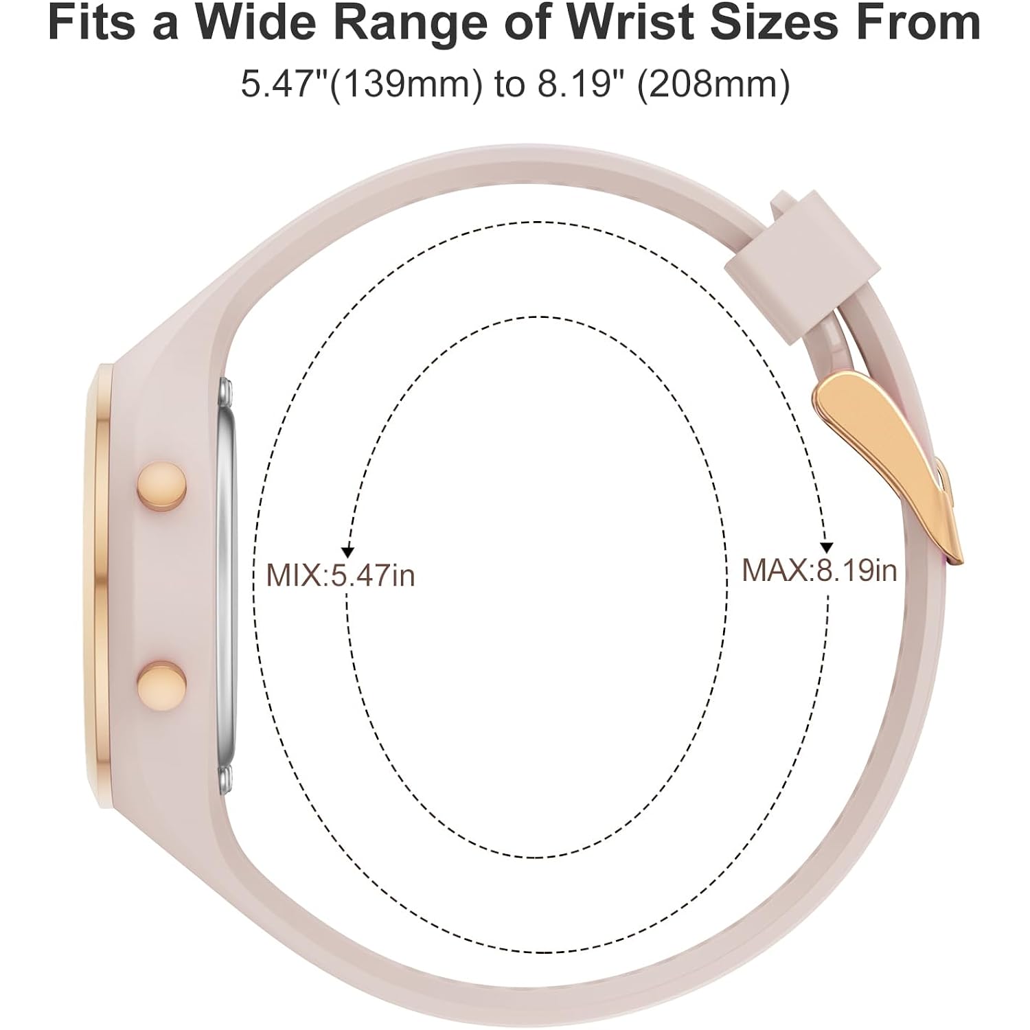 GOLDEN HOUR waterdicht Sport Dames digitaal chronograaf siliconen - Image 3