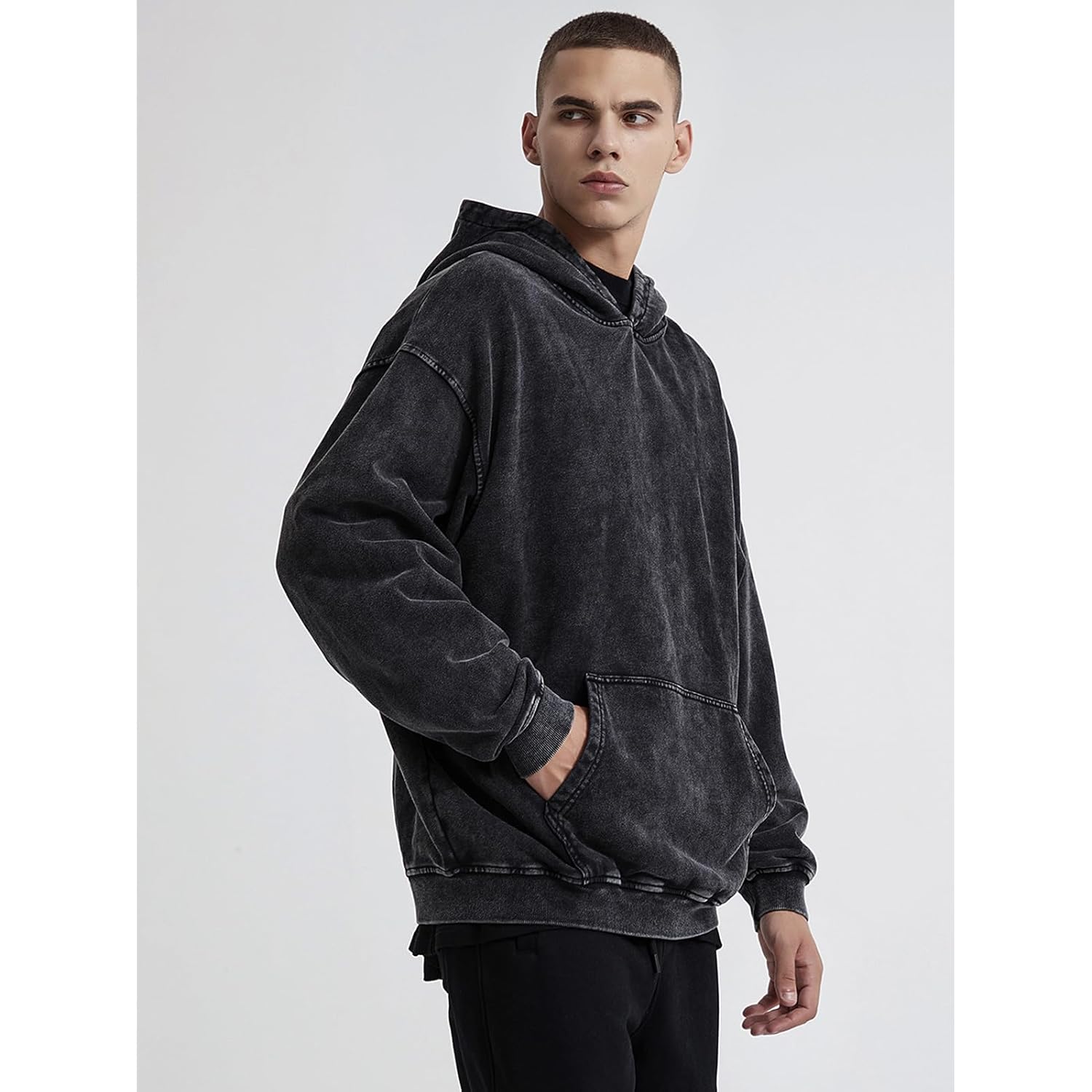 Heren oversized Hoodies Vintage Hoodie Couples pullover Acid Wash Hoodies for Heren - Image 4