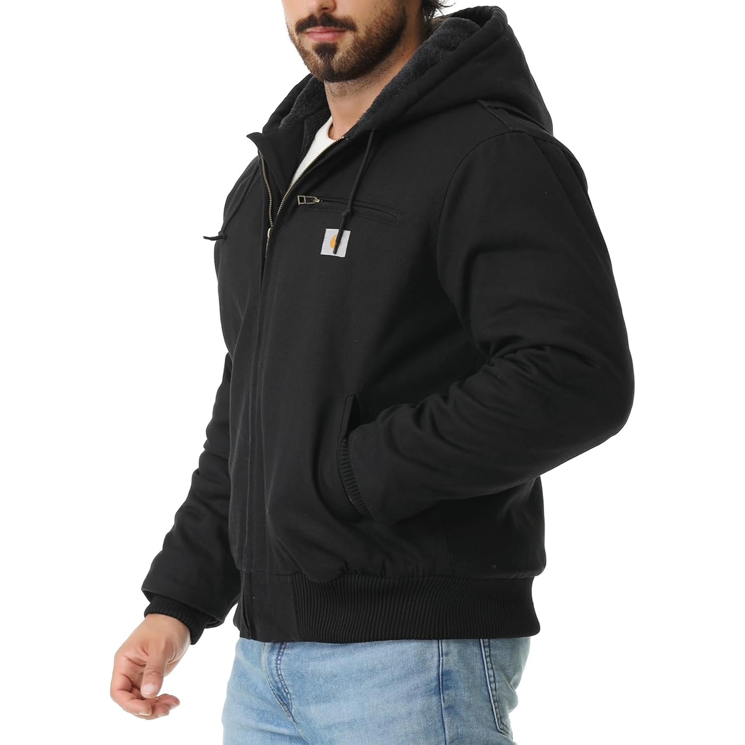 Heren Work mantel Washed Duck Fleece gevoerd waterdicht - Image 6