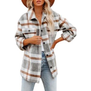 Beaully Dames Flannel Plaid Shacket 2025 Fall Outfits