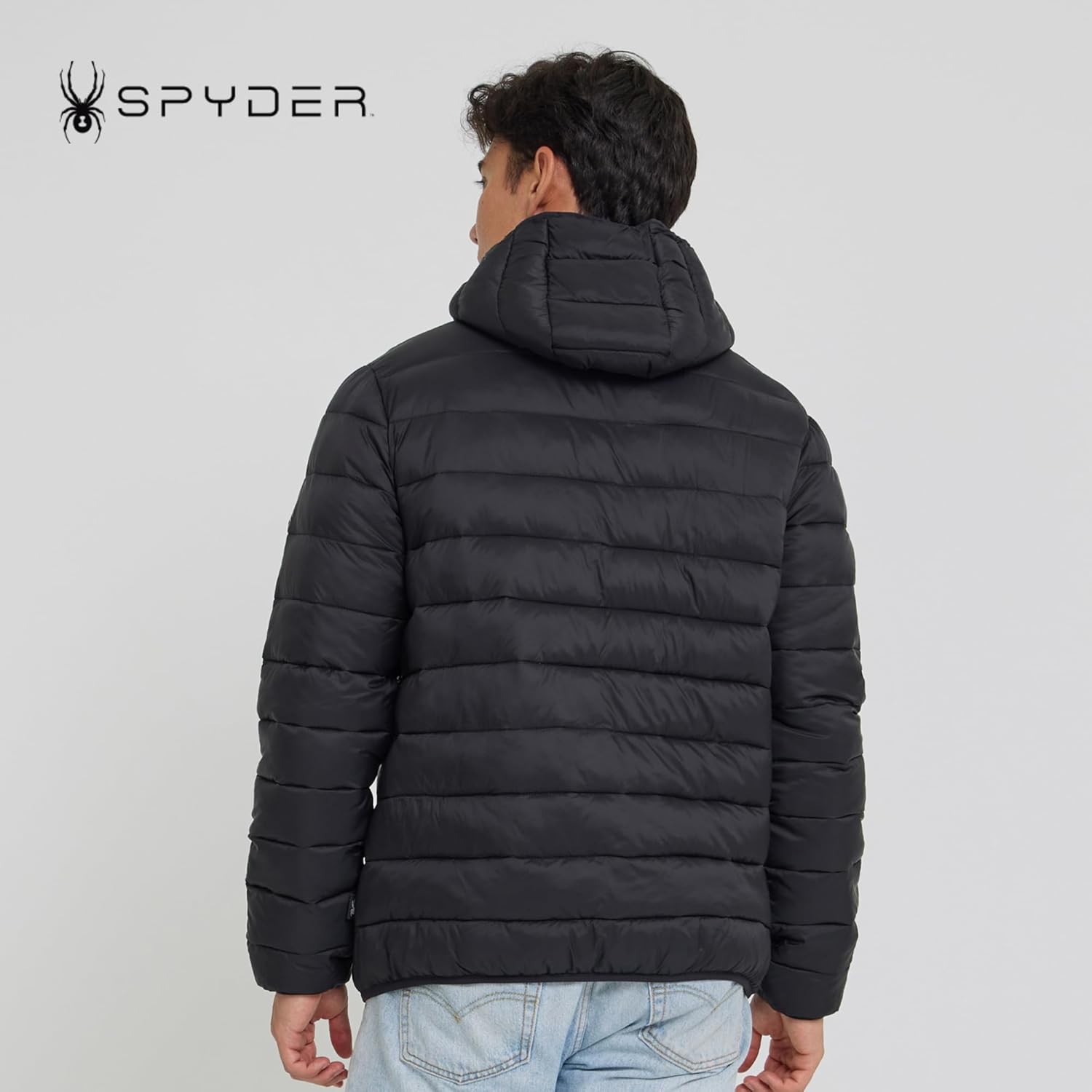 Spyder Packable puffer jas Heren with capuchon, lichtgewicht - Image 6