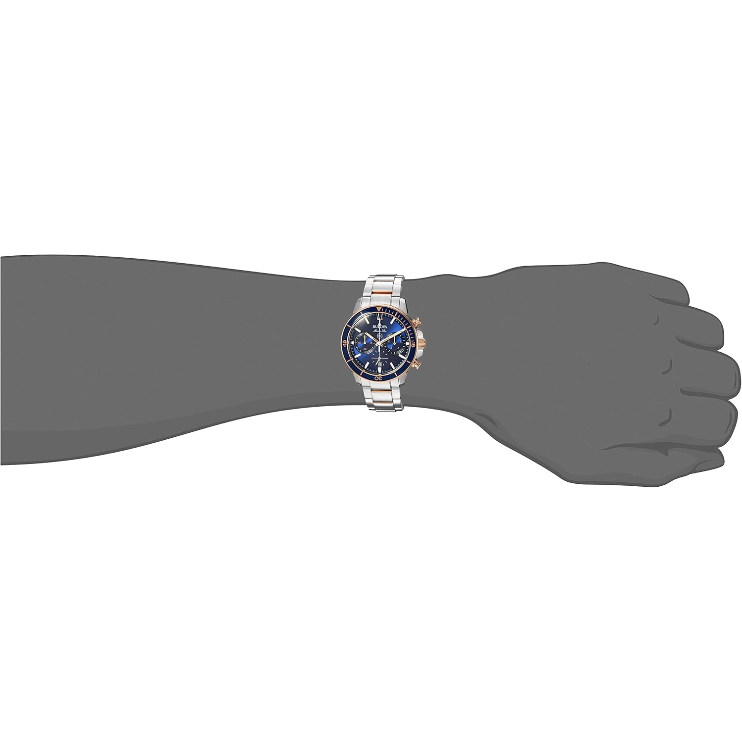 Bulova heren marine star series c two-tone rose - Image 6