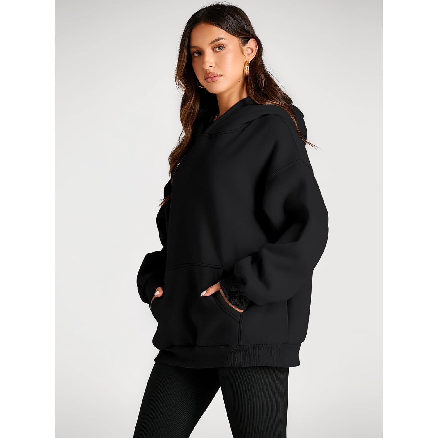 Trendy Queen Dames oversized hoodie fleece sweatshirt Fall - Image 3