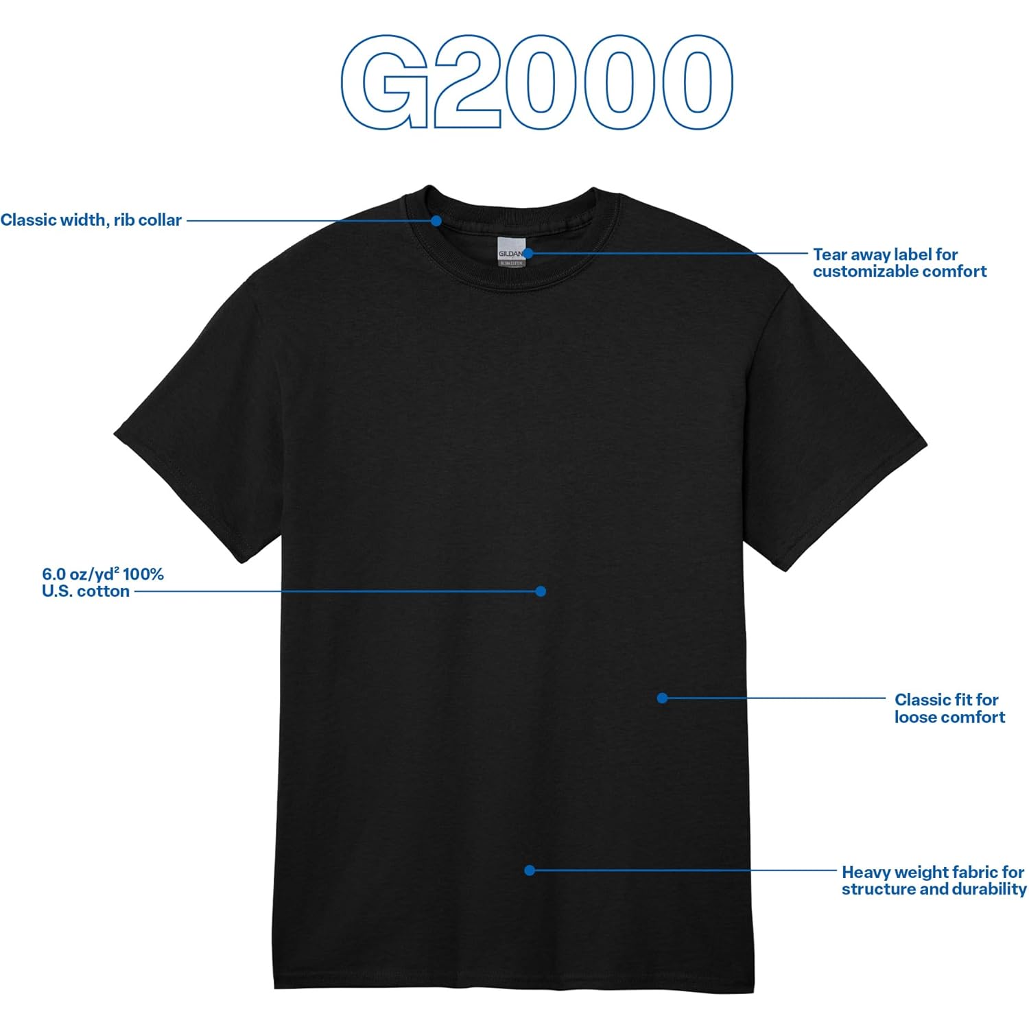 Gildan Ultra katoen T-shirt, Style G2000, Multipack - Image 4