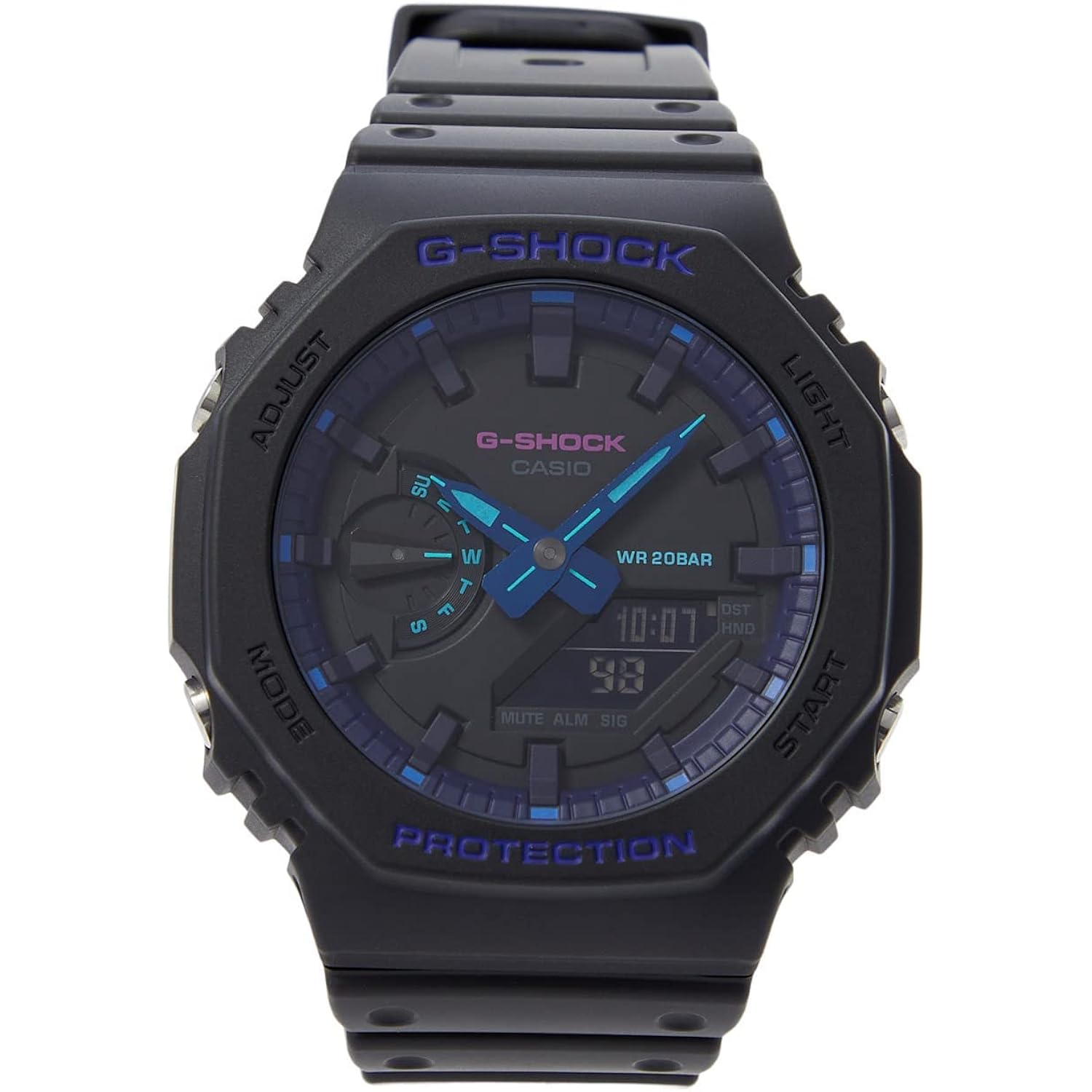 G-Shock GA2100VB-1A zwart One Size