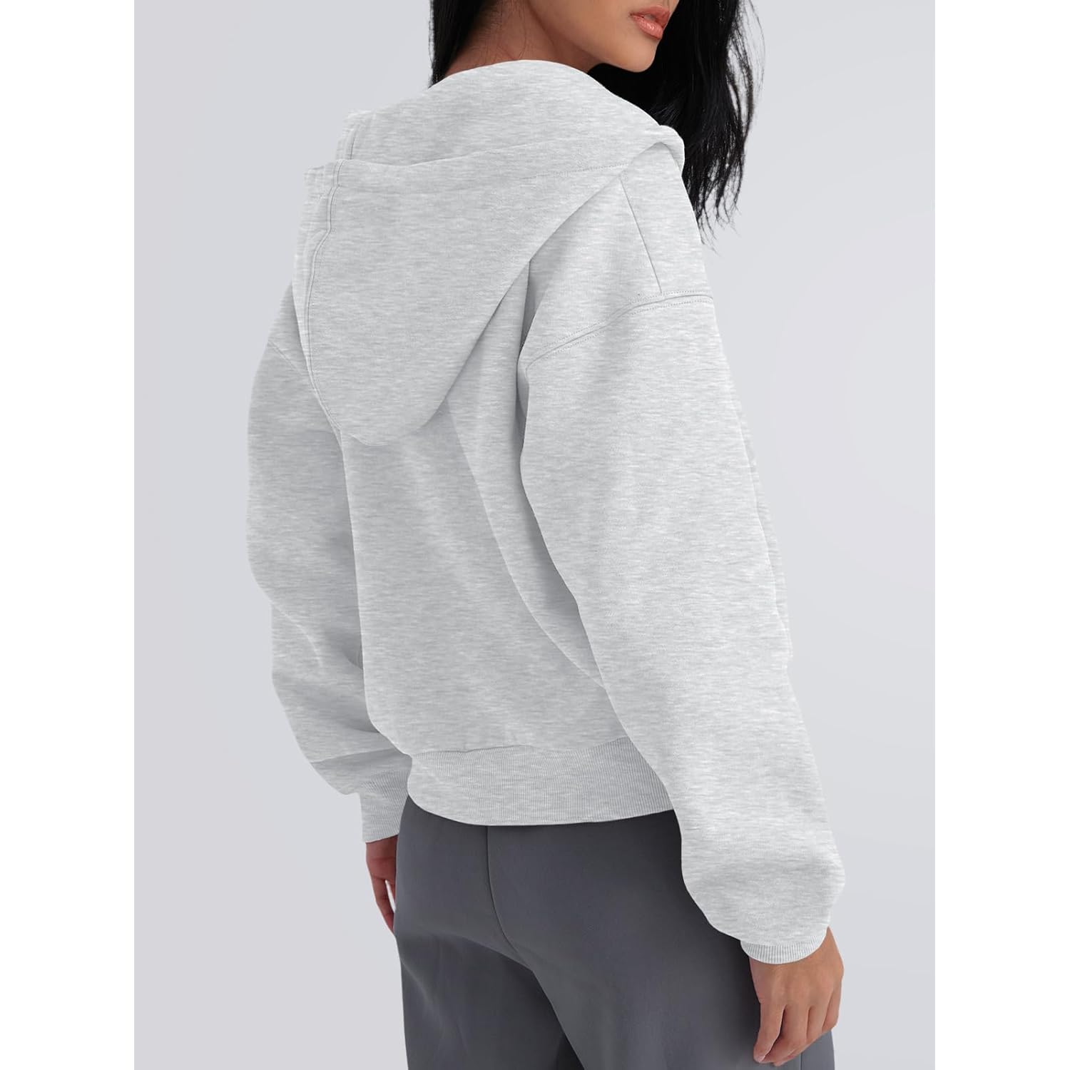 Trendy Queen rits hoodie For Dames cropped sweatshirt - Image 4