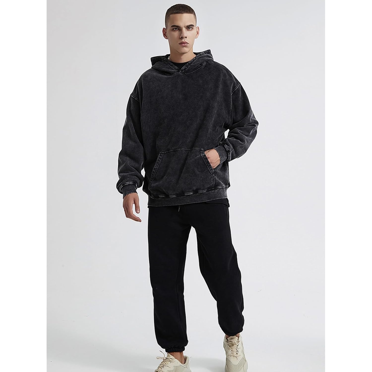 Heren oversized Hoodies Vintage Hoodie Couples pullover Acid Wash Hoodies for Heren - Image 6