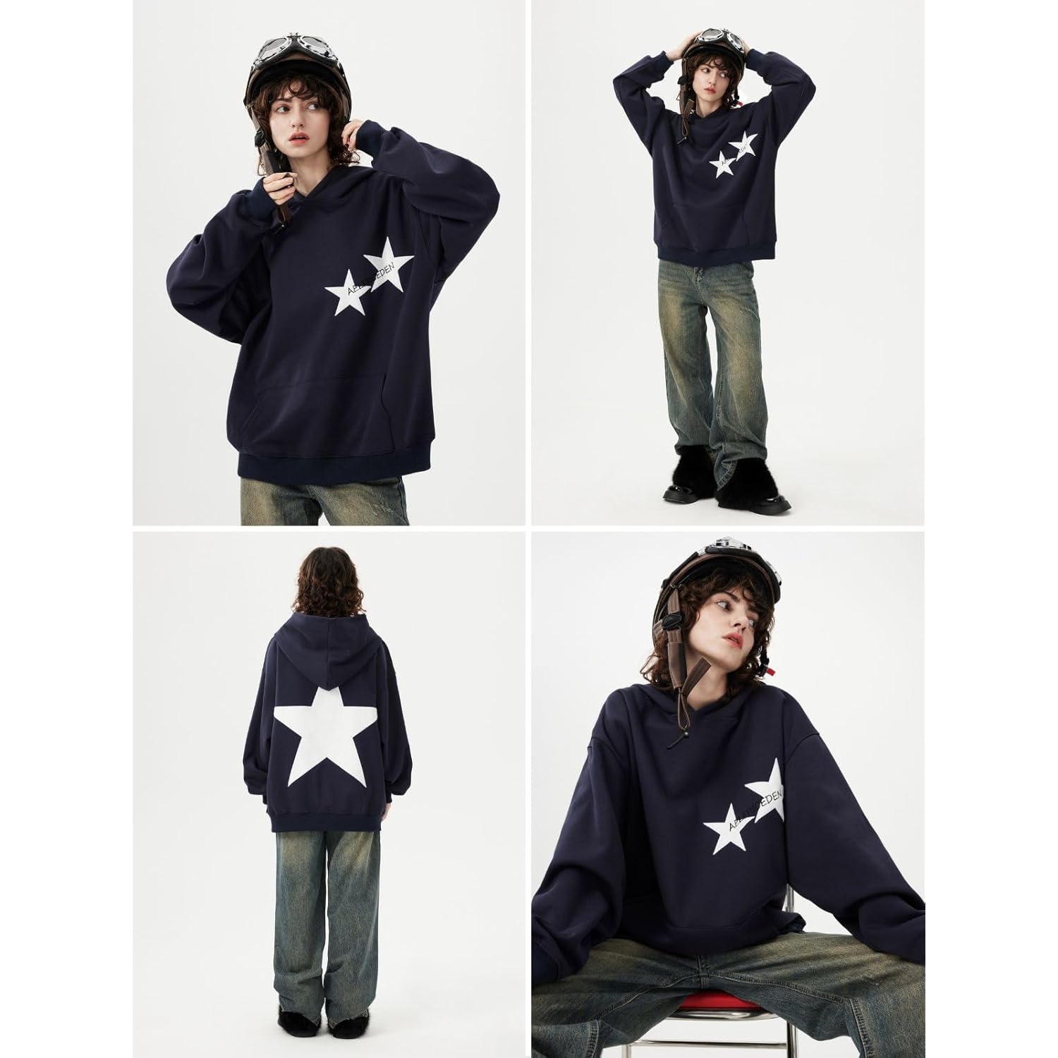 Aelfric Eden Star hoodie Y2k oversized Graphic hoodie - Image 3
