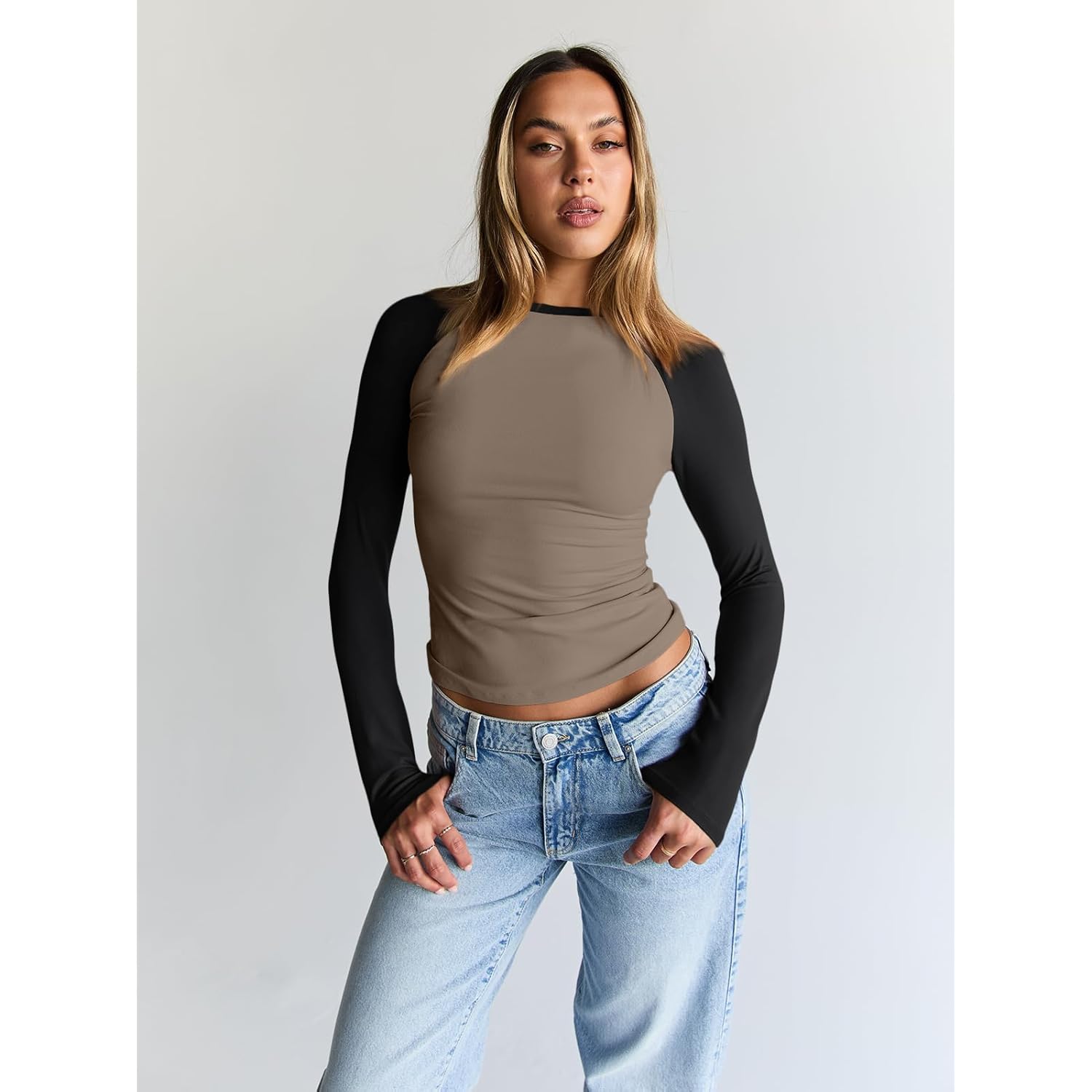 Trendy Queen Dames lange mouw shirt slim fit - Image 2