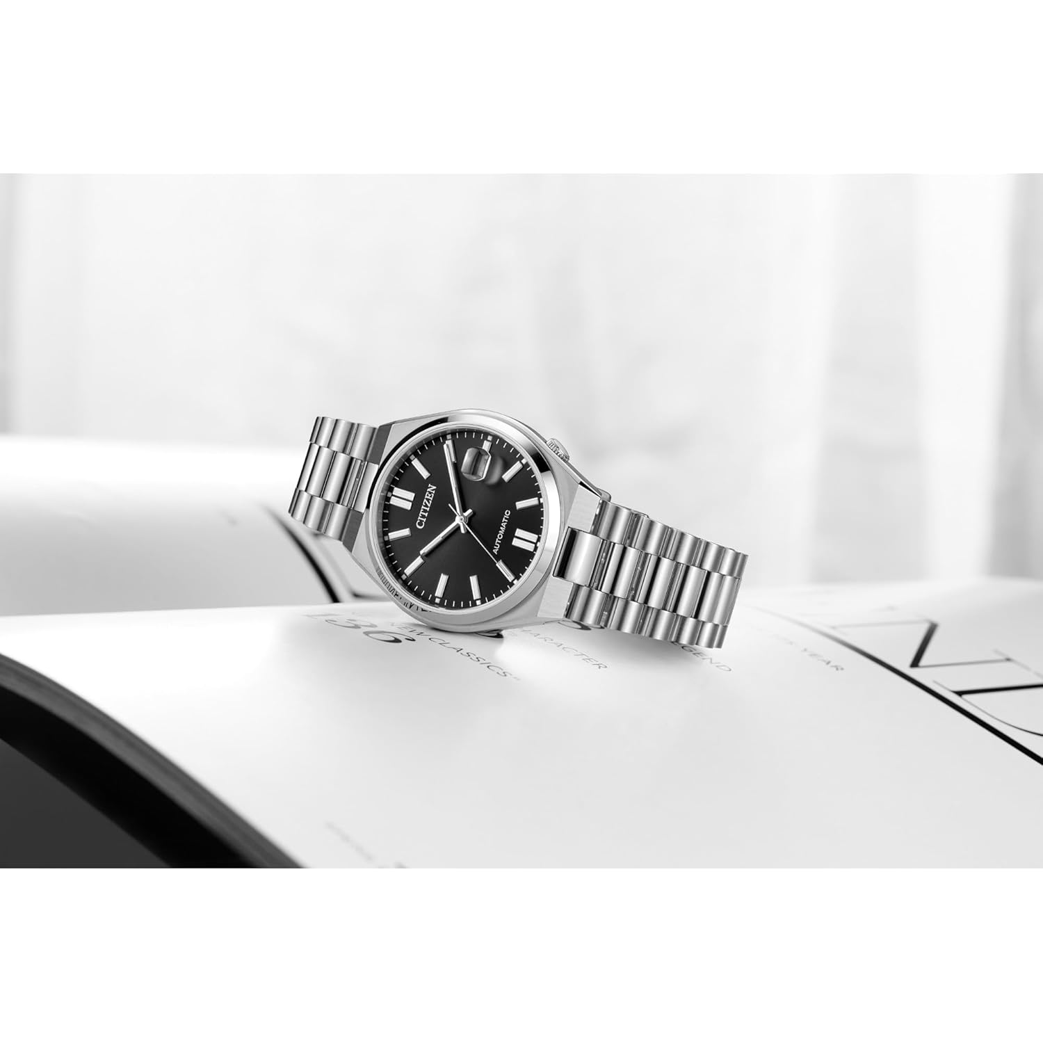 Citizen heren automatic tsuyosa sport luxury horloge, zilver-tone - Image 4