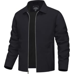 TACVASEN Heren lichtgewicht Windbreaker Full rits Up Laydown