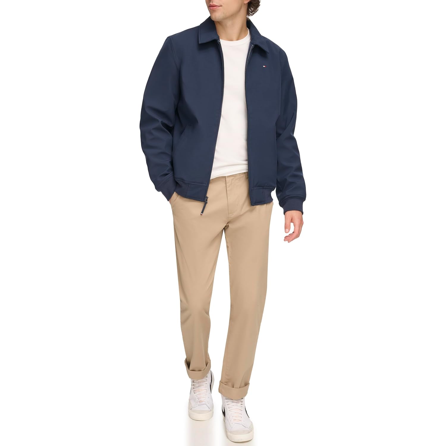 Tommy Hilfiger Heren lichtgewicht waterafstotend Varsity bomber jas