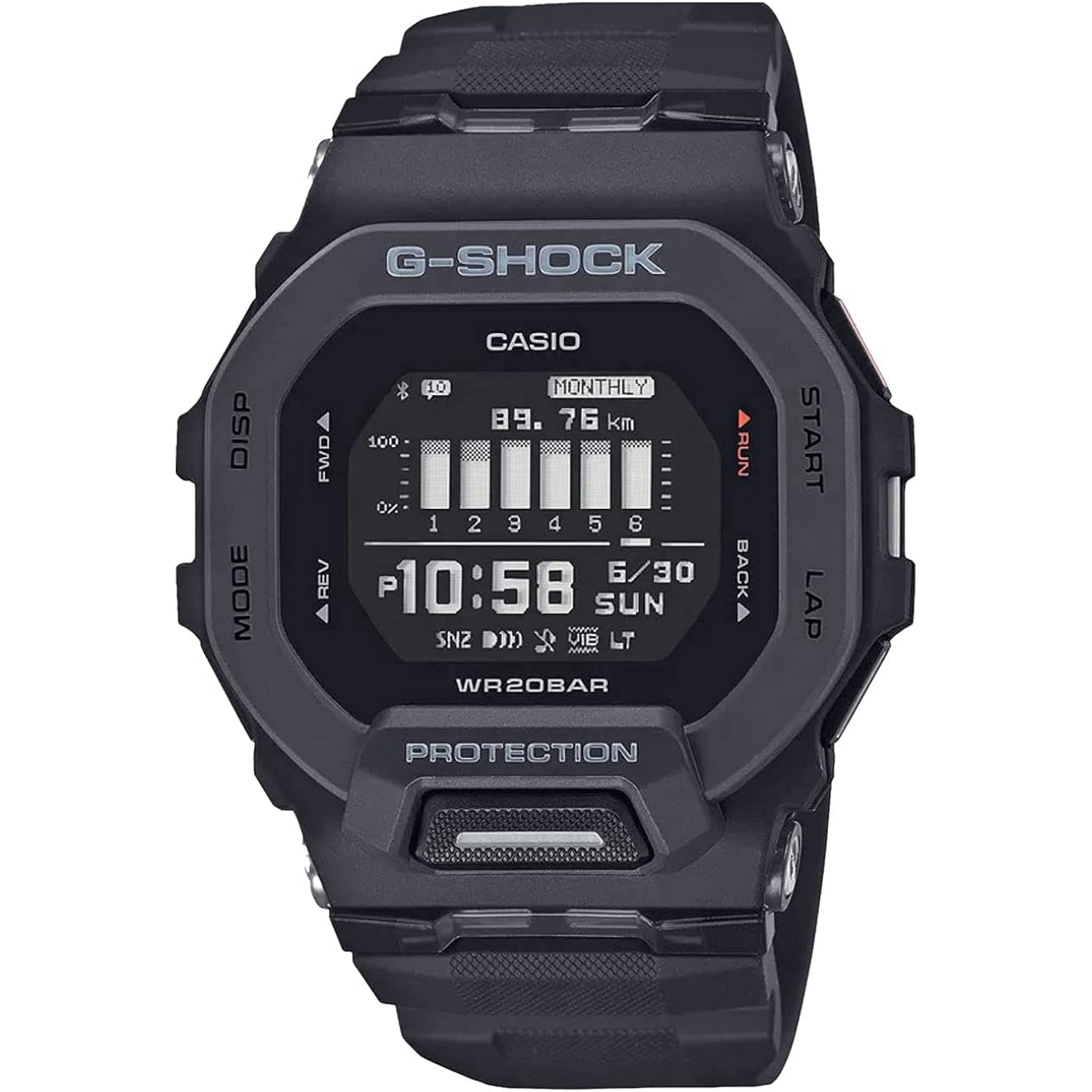 G-shock heren gbd200 square case horloge zwart