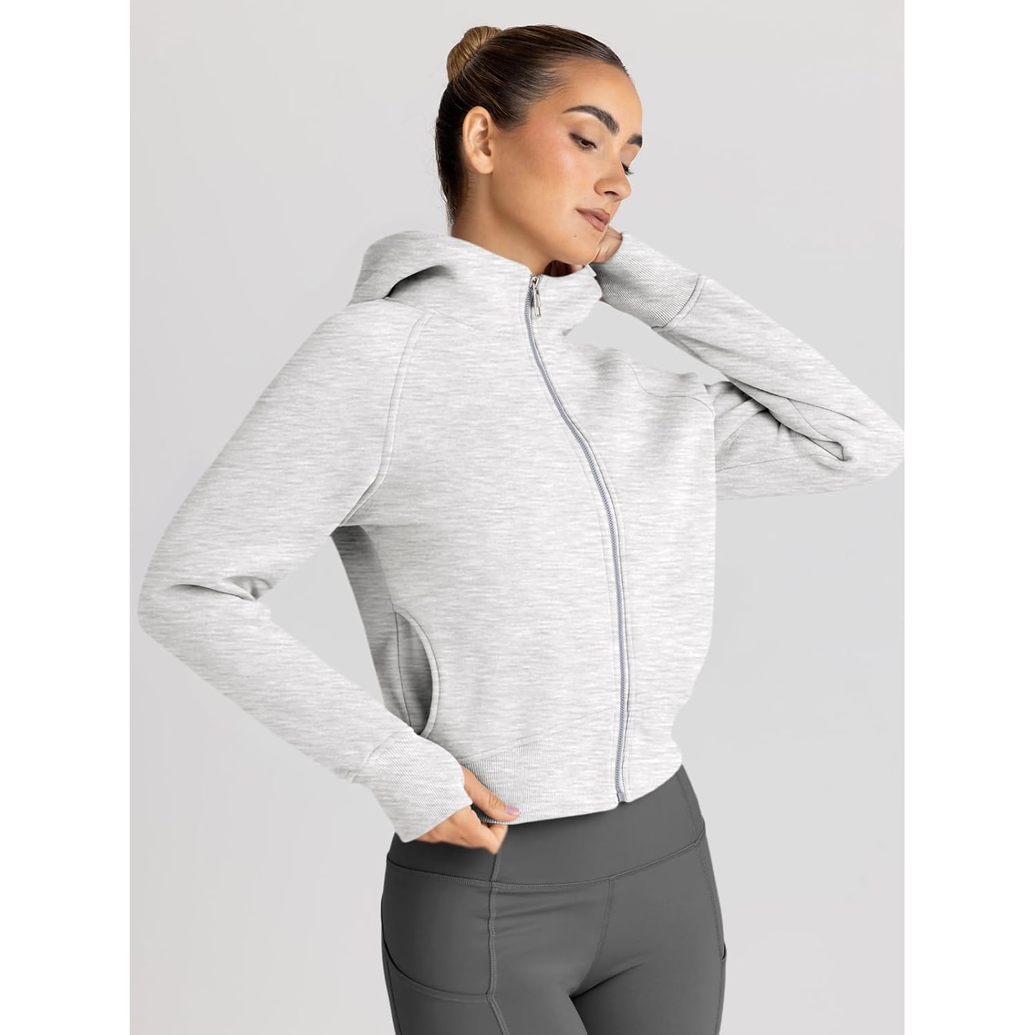 Trendy Queen Dames rits hoodie Jackets cropped sweatshirt - Image 3