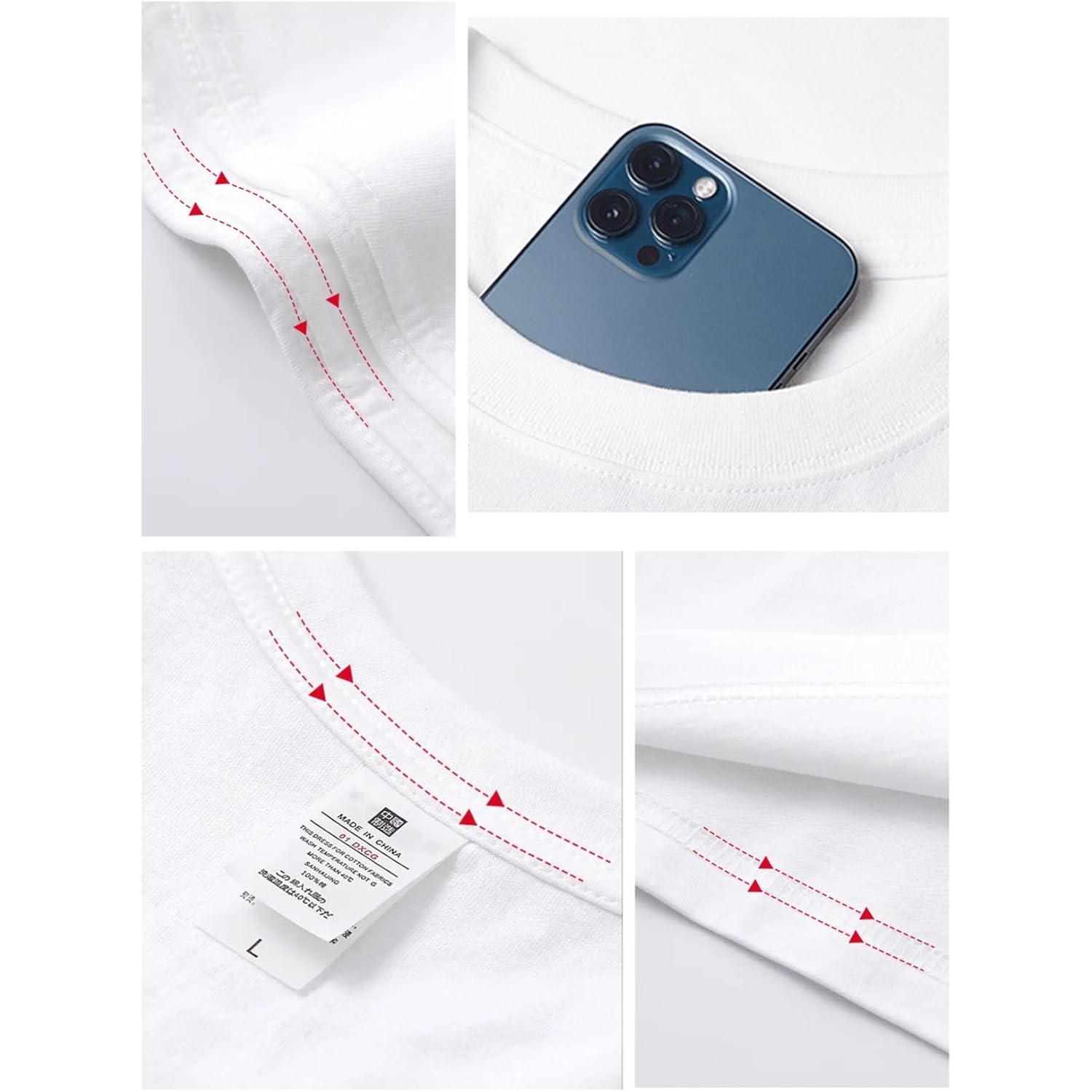 Katoen Basic T shirt for Dames,ronde hals korte - Image 5